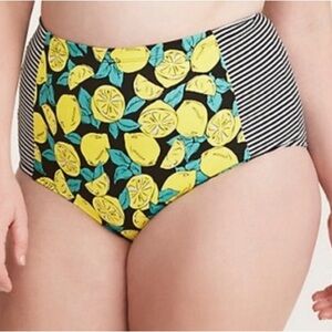 Torrid Lemon Print High-Waist Bikini Bottom